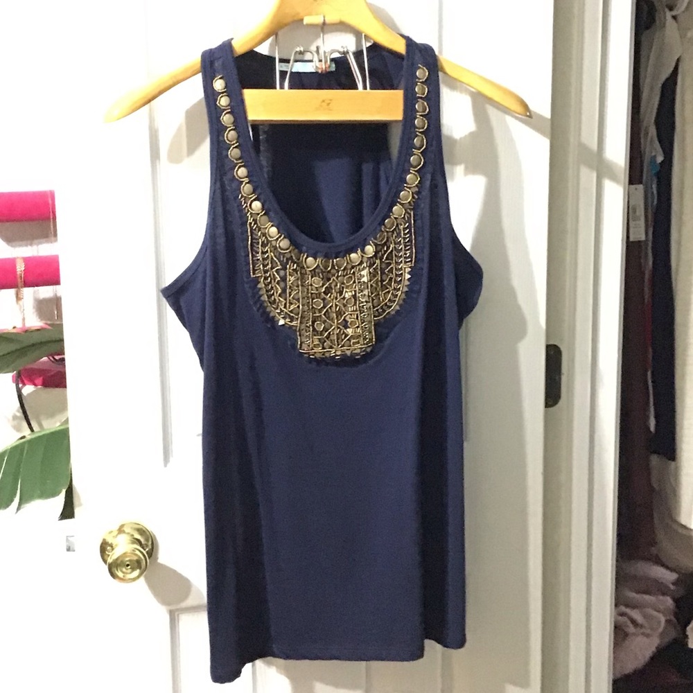 Navy blue top